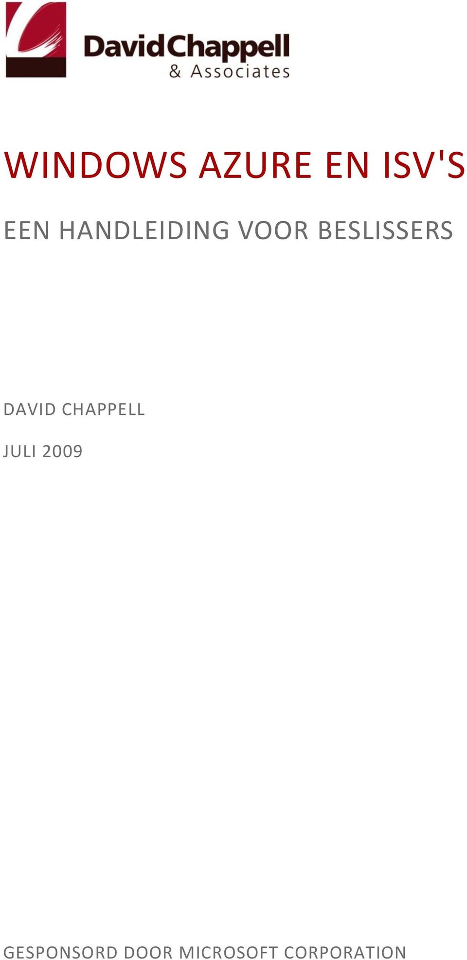 DAVID CHAPPELL JULI 2009