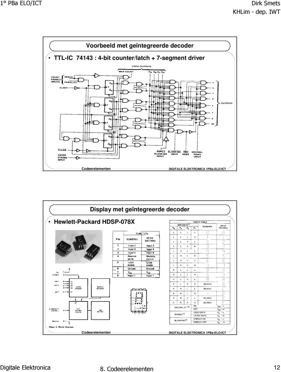 counter/latch + -segment driver DIGITE EEKTRONIC Pa-EO/ICT