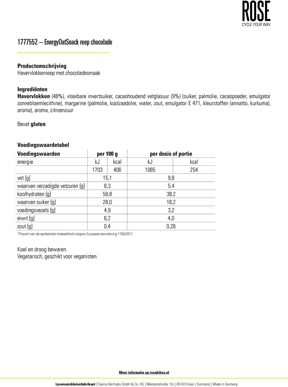 kleurstoffen (annatto, kurkuma), aroma), aroma, citroenzuur Bevat gluten.