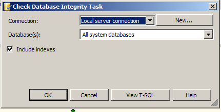 SQL Server 2008 R2 - Labo 4-14 - Het plan controleert de database integriteit, inclusief de indexen.