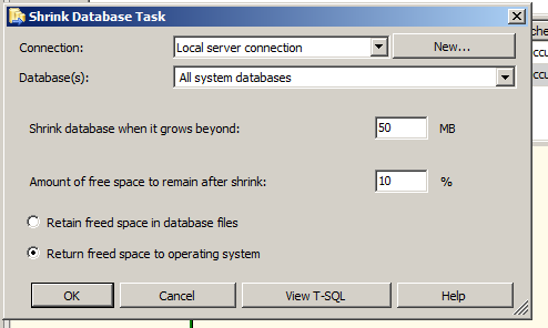 SQL Server 2008 R2 - Labo 4-15 - - Herorganiseer de pagina s van de database. Behoud 10 % vrije ruimte per pagina.