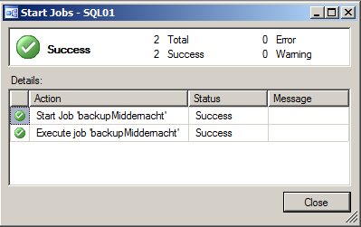 SQL Server 2008 R2 - Labo 4-5 De back-ups van één werkdag moeten in één backup device worden opgeslagen. De back-ups van de verschillende werkdagen moeten in een ander backup device worden opgeslagen.