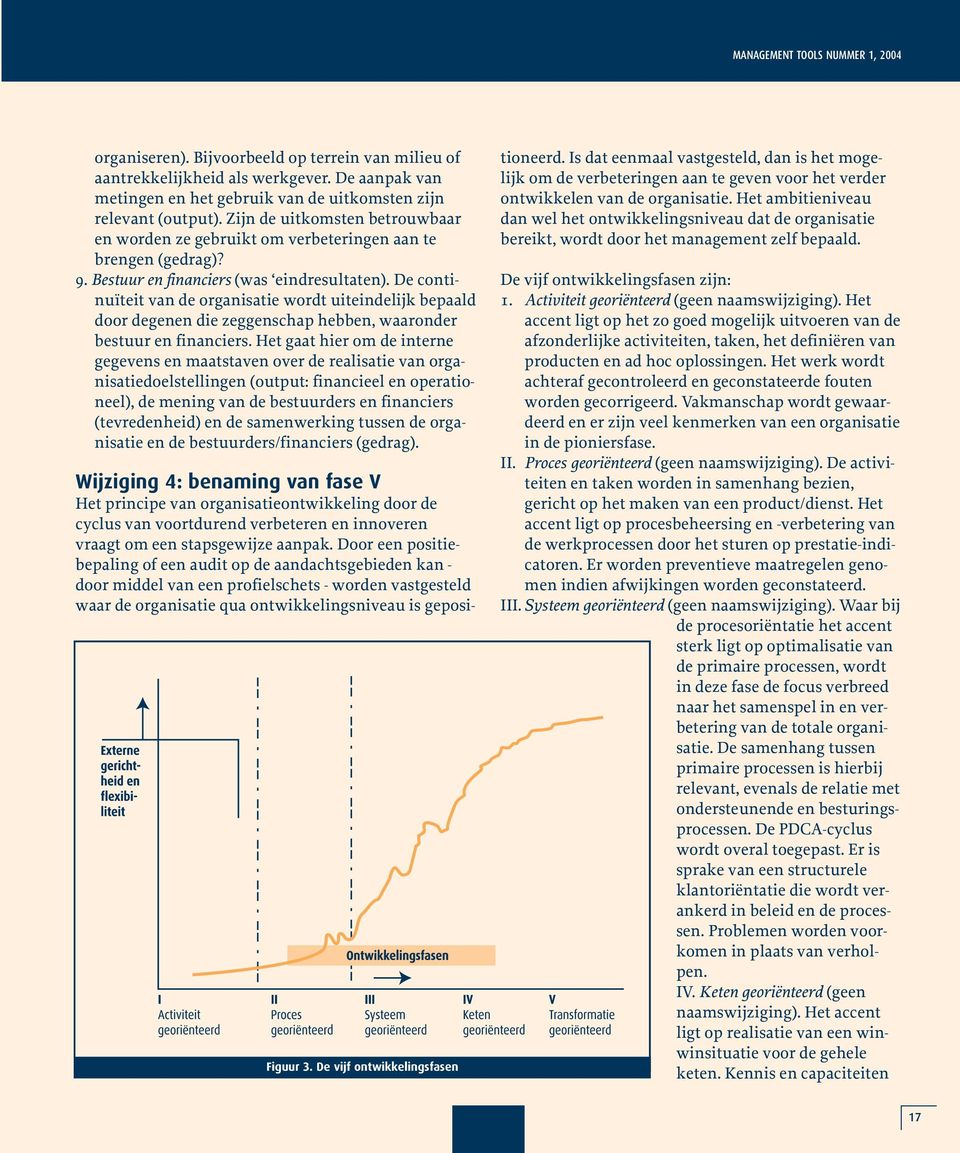 De continuïteit van de organisatie wordt uiteindelijk bepaald door degenen die zeggenschap hebben, waaronder bestuur en financiers.