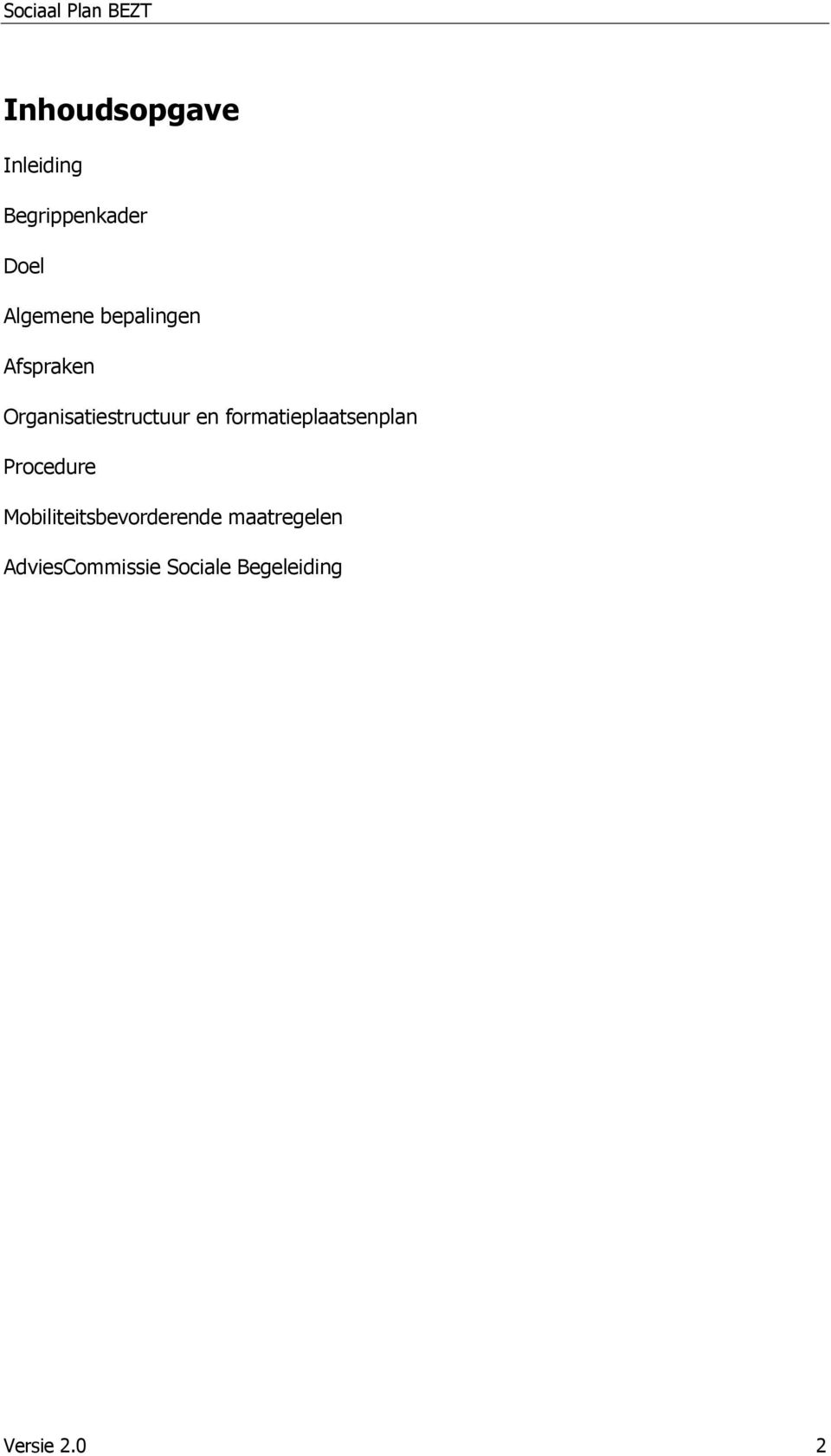 formatieplaatsenplan Procedure