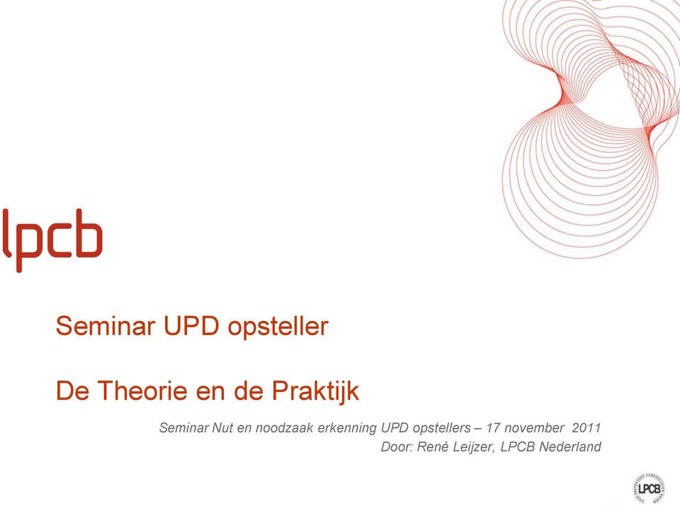 erkenning UPD opstellers 17 november