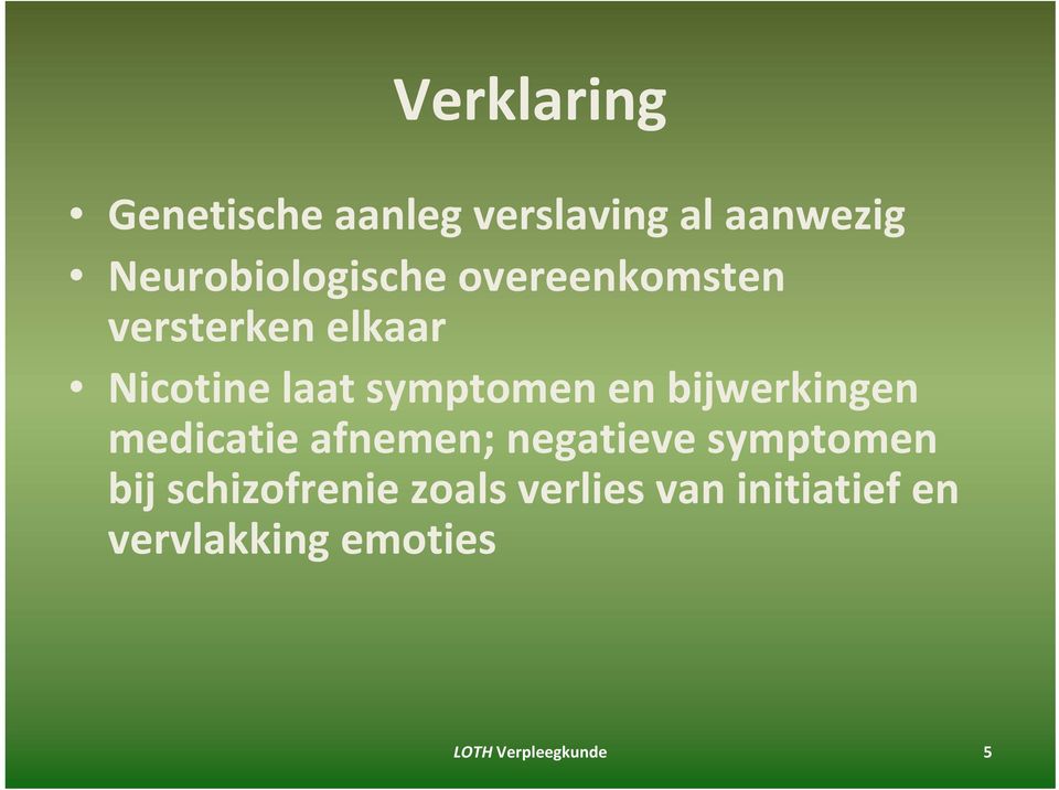 symptomen en bijwerkingen medicatie afnemen; negatieve symptomen