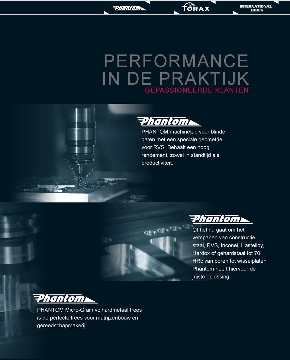 Of het nu gaat om het verspanen van constructie staal, RVS, Inconel, Hastelloy, Hardox of gehardstaal tot 70 HRc van