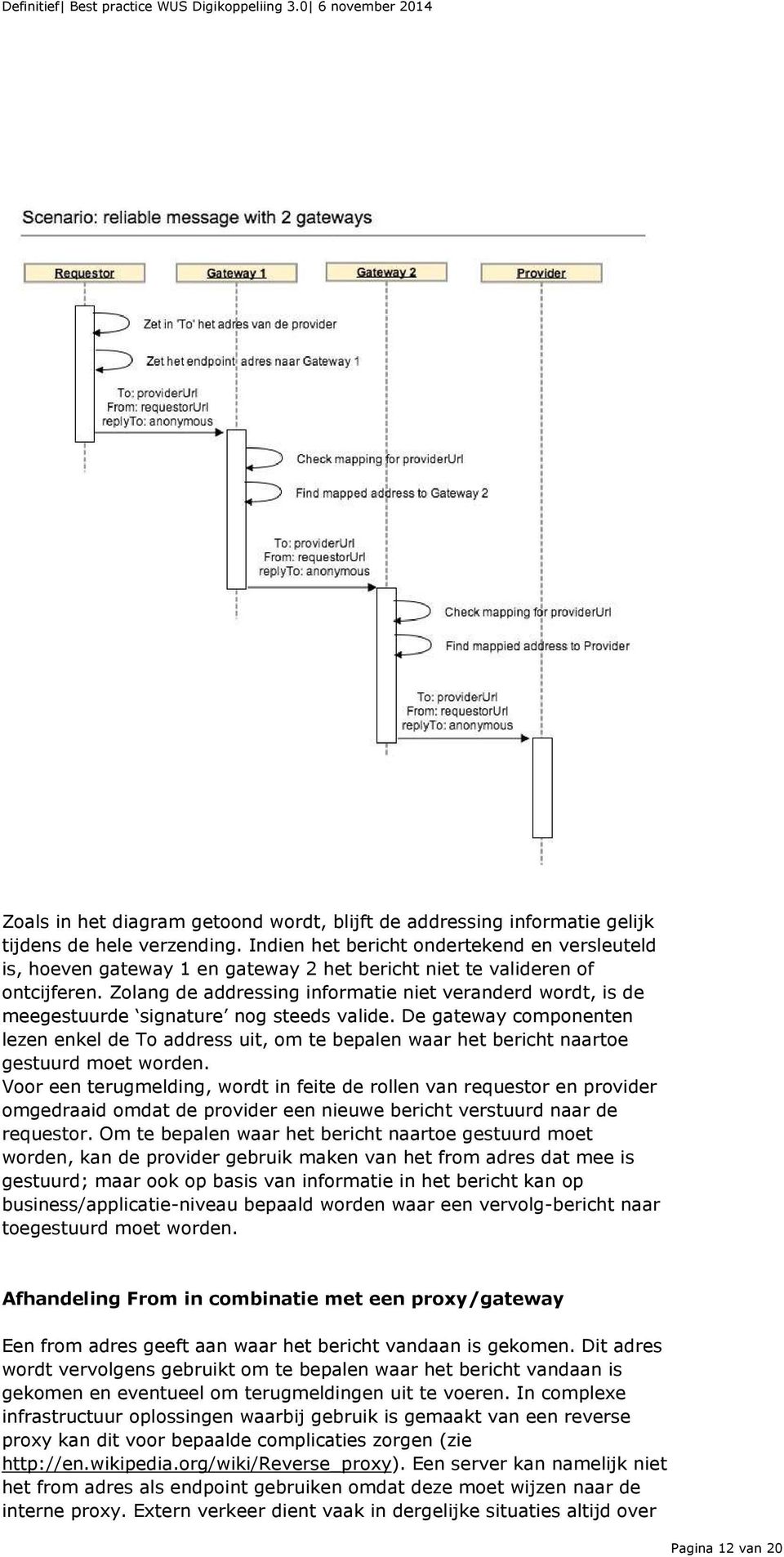 Zolang de addressing informatie niet veranderd wordt, is de meegestuurde signature nog steeds valide.