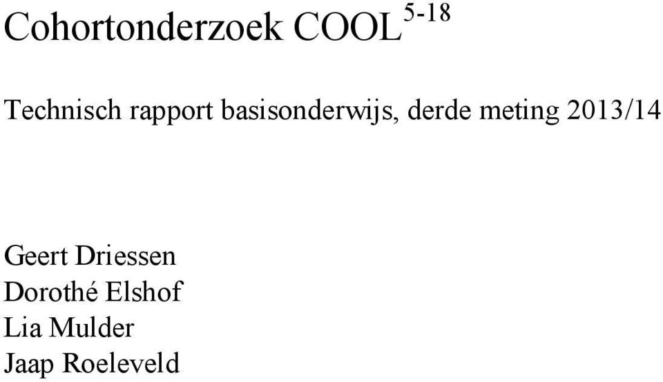 derde meting 2013/14 Geert