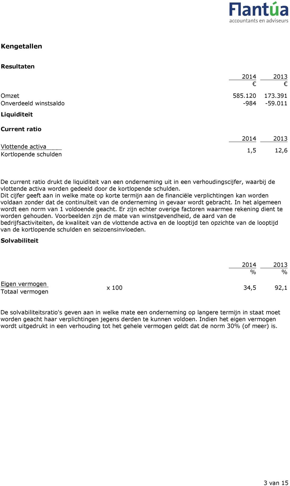 waarbij de vlottende activa worden gedeeld door de kortlopende schulden.