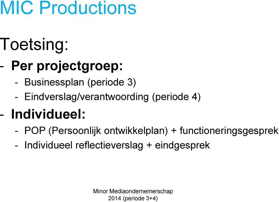 (periode 4) - Individueel: - POP (Persoonlijk