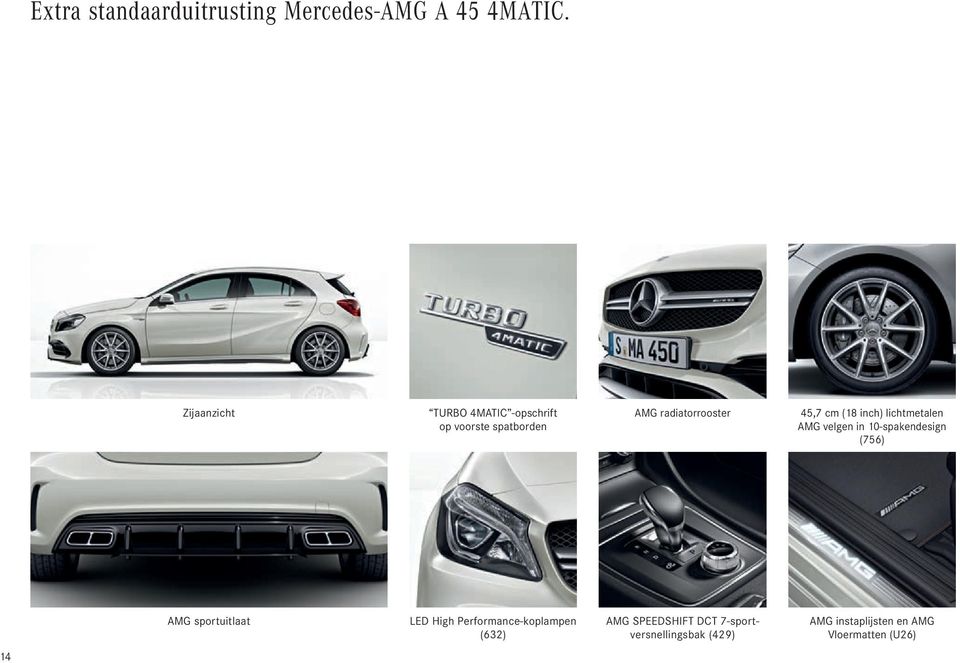 (18 inch) lichtmetalen AMG velgen in 10-spakendesign (756) AMG sportuitlaat LED High