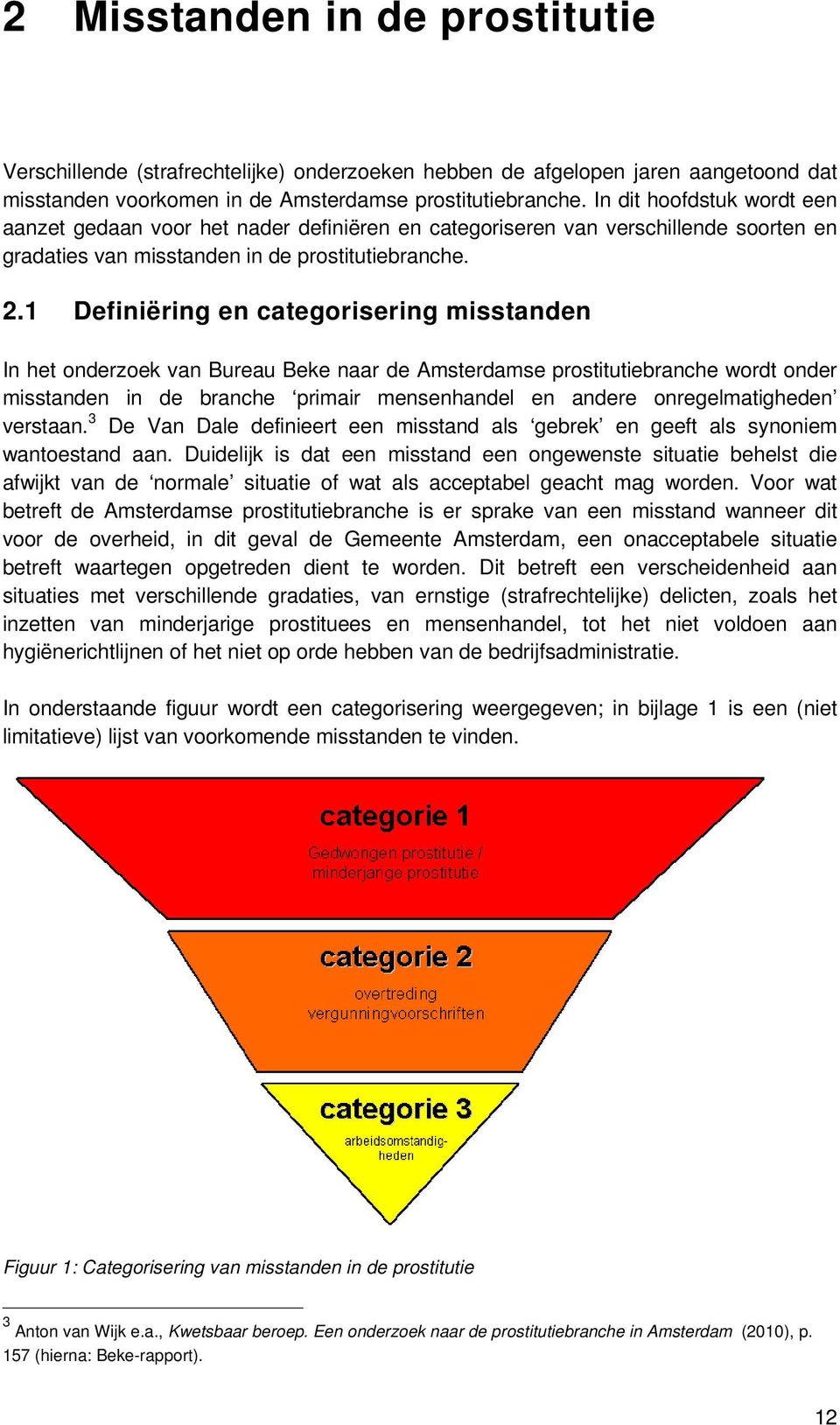 1 Definiëring en categorisering misstanden In het onderzoek van Bureau Beke naar de Amsterdamse prostitutiebranche wordt onder misstanden in de branche primair mensenhandel en andere