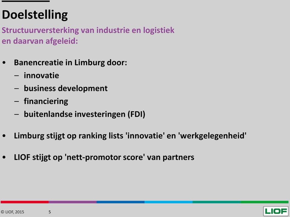 financiering buitenlandse investeringen (FDI) Limburg stijgt op ranking