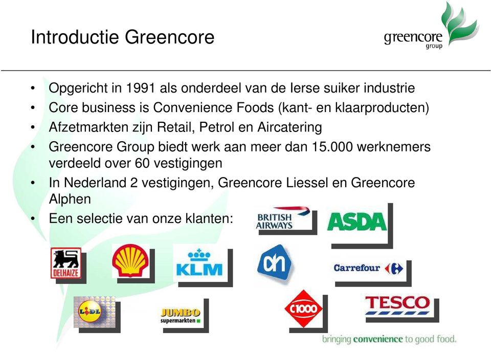 Aircatering Greencore Group biedt werk aan meer dan 15.