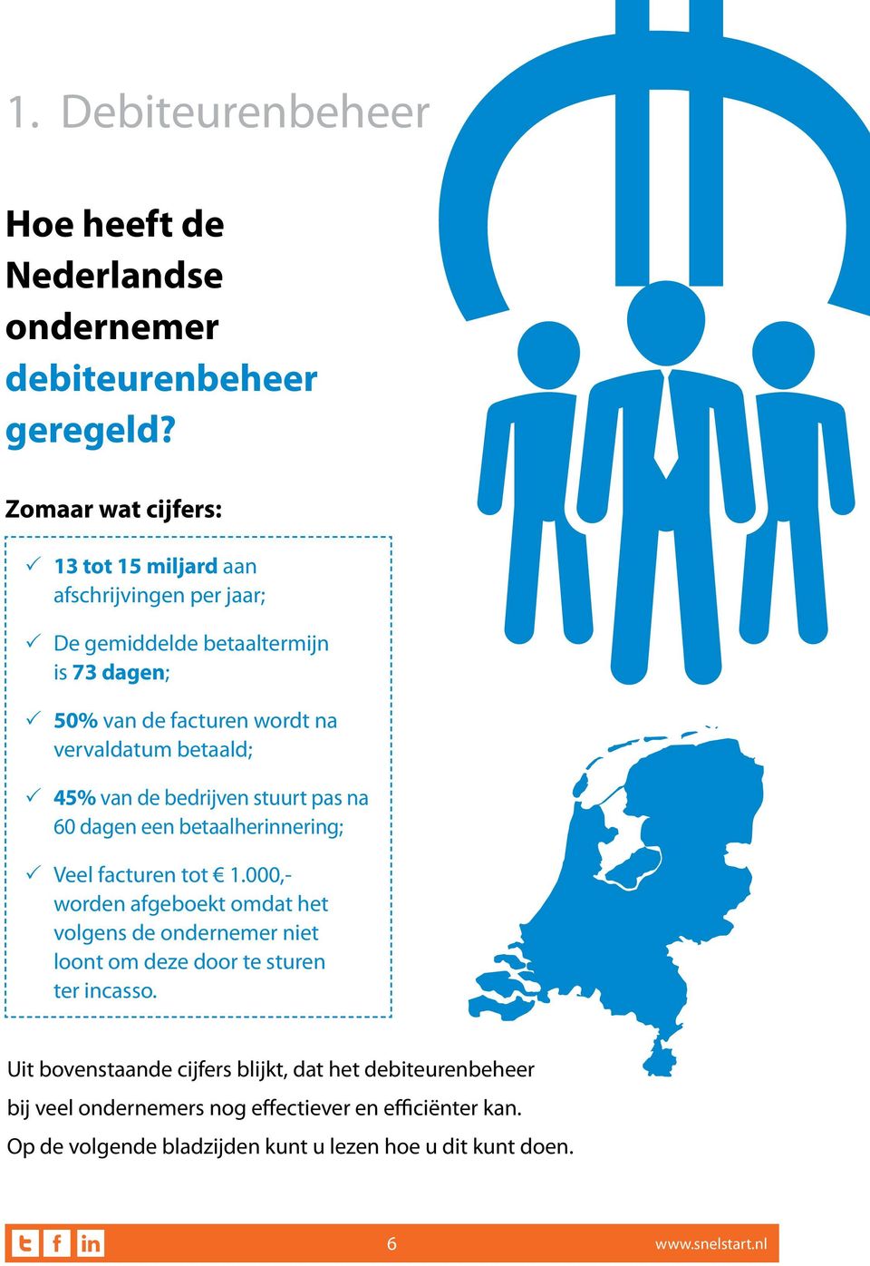 betaald; 45% van de bedrijven stuurt pas na 60 dagen een betaalherinnering; Veel facturen tot 1.