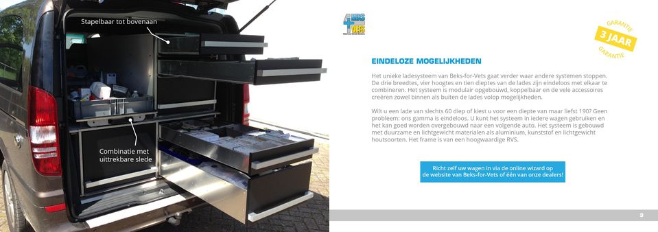 Het systeem is modulair opgebouwd, koppelbaar en de vele accessoires creëren zowel binnen als buiten de lades volop mogelijkheden.