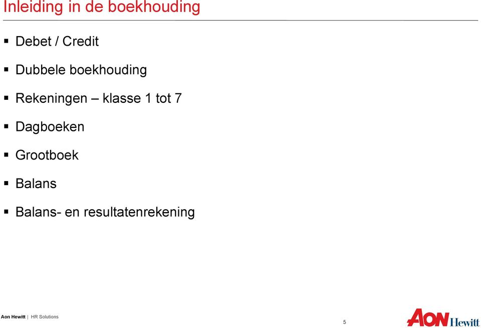 Rekeningen klasse 1 tot 7 Dagboeken