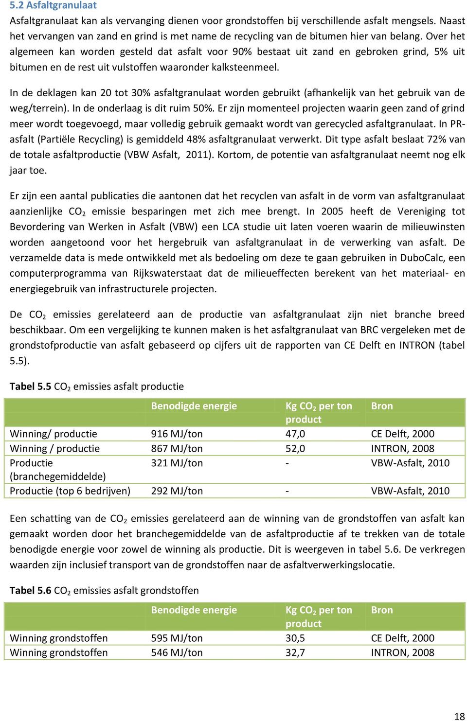 Over het algemeen kan worden gesteld dat asfalt voor 90% bestaat uit zand en gebroken grind, 5% uit bitumen en de rest uit vulstoffen waaronder kalksteenmeel.