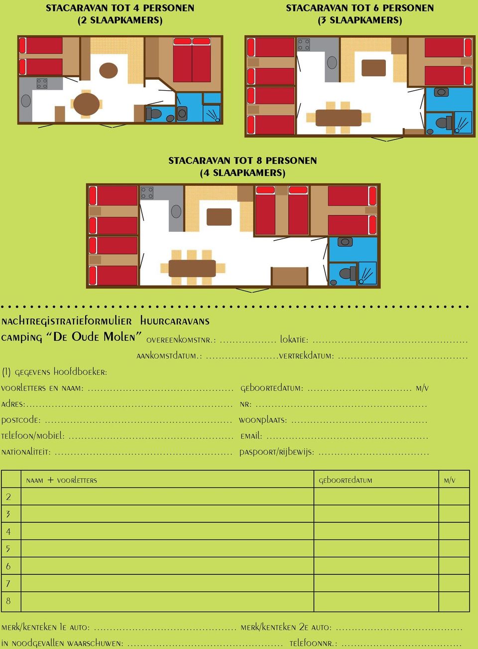 .. (1) gegevens hoofdboeker: voorletters en naam:... geboortedatum:... m/v adres:... nr:... postcode:... woonplaats:... telefoon/mobiel:... email:.