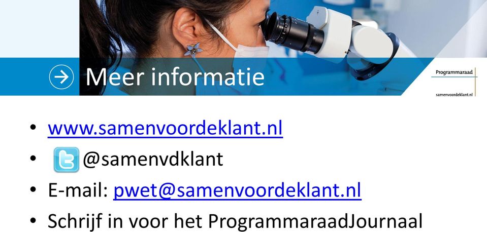 nl @samenvdklant E-mail: