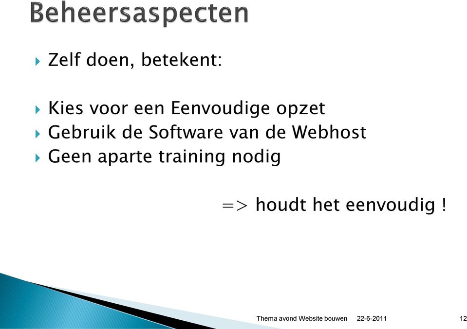 Software van de Webhost Geen