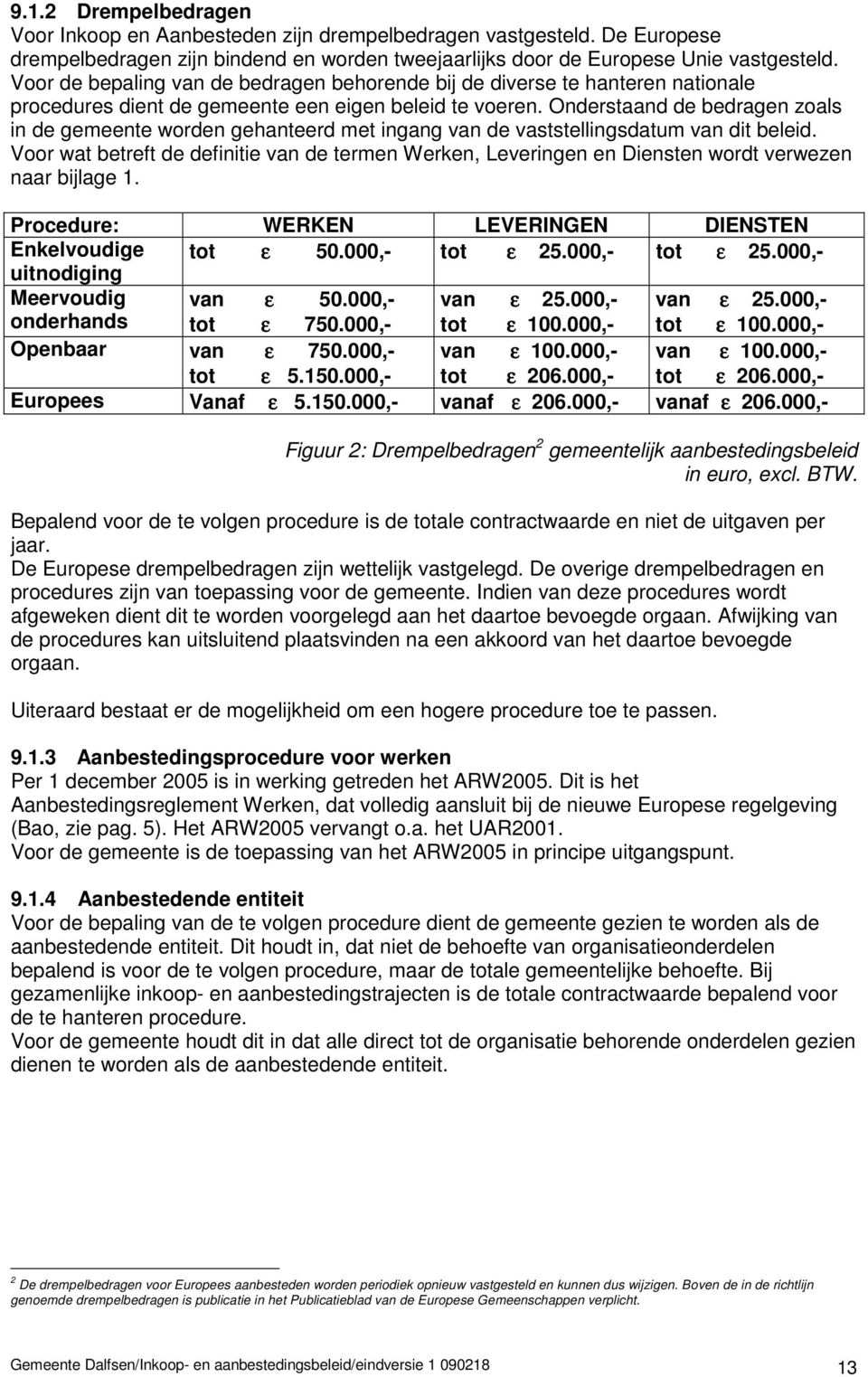 Onderstaand de bedragen zoals in de gemeente worden gehanteerd met ingang van de vaststellingsdatum van dit beleid.