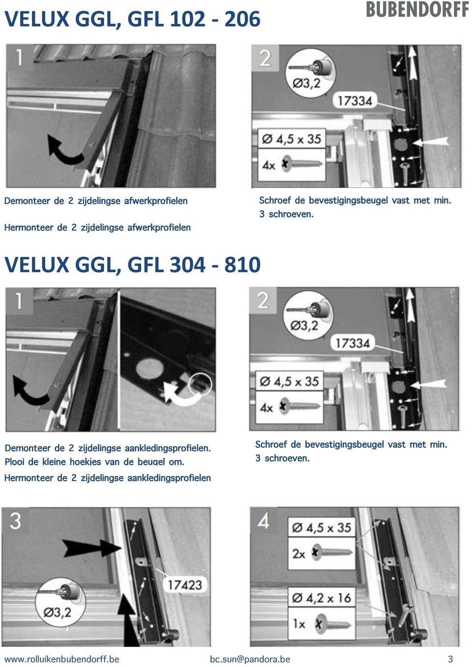 VELUX&GGL,&GFL&304&-&810& Demonteer de 2 zijdelingse aankledingsprofielen.