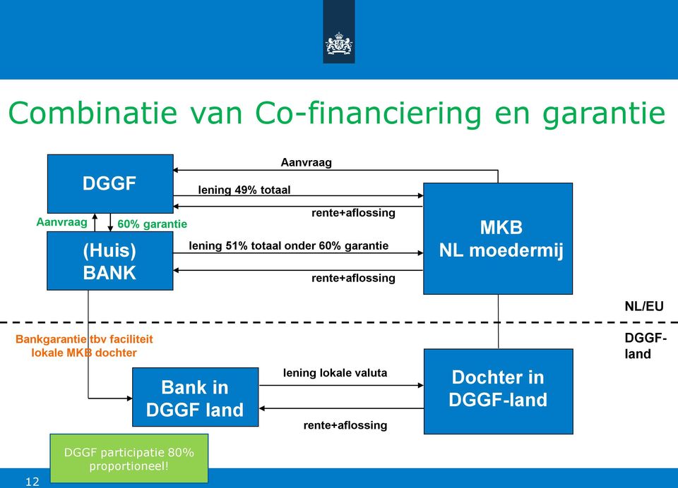 moedermij NL/EU Bankgarantie tbv faciliteit lokale MKB dochter Bank in DGGF land lening lokale