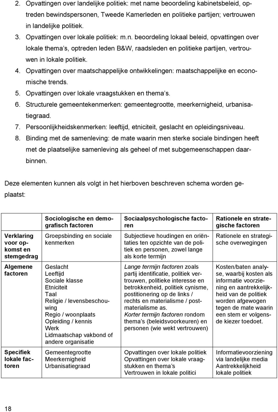 Opvattingen over maatschappelijke ontwikkelingen: maatschappelijke en economische trends. 5. Opvattingen over lokale vraagstukken en thema s. 6.