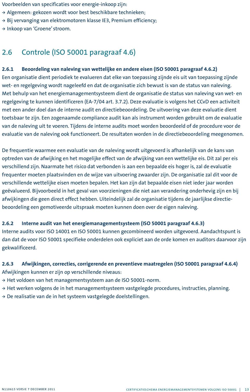 Controle (ISO 50001 paragraaf 4.6)