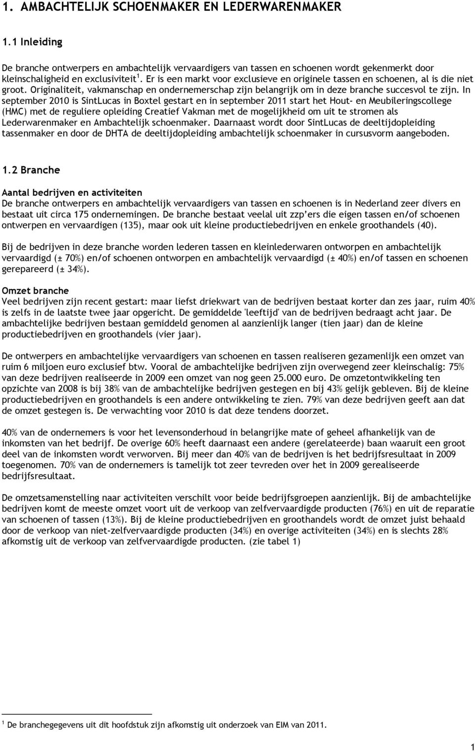 1. AMBACHTELIJK SCHOENMAKER EN LEDERWARENMAKER - PDF Gratis download