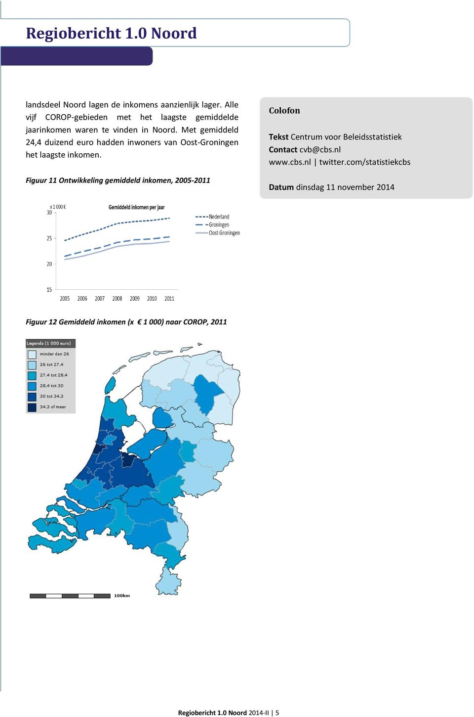 Met gemiddeld 24,4 duizend euro hadden inwoners van Oost-Groningen het laagste inkomen.