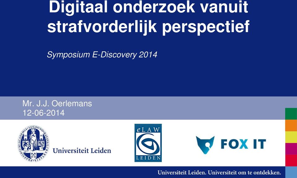 Symposium E-Discovery 2014