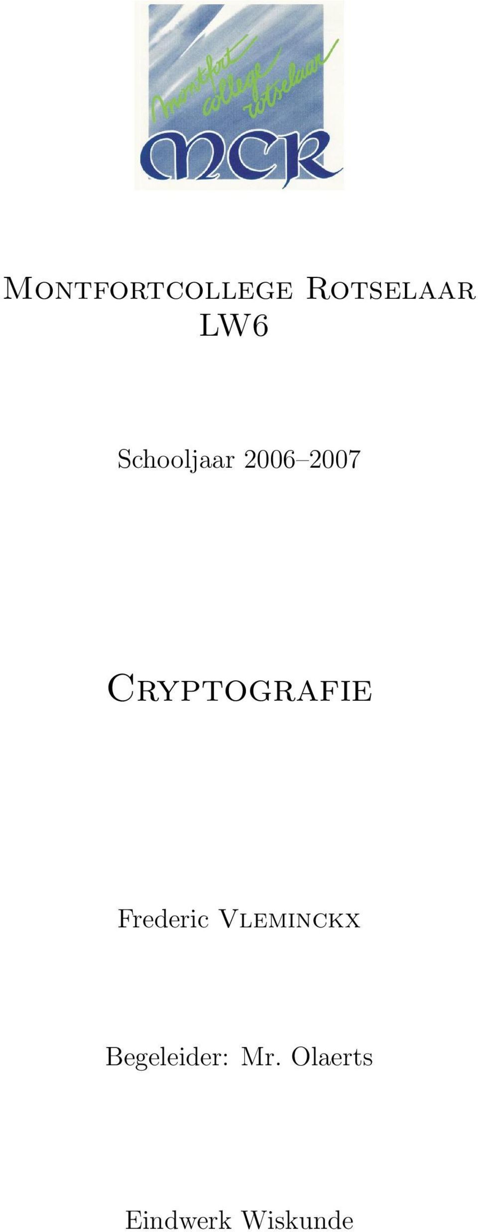 Cryptografie Frederic