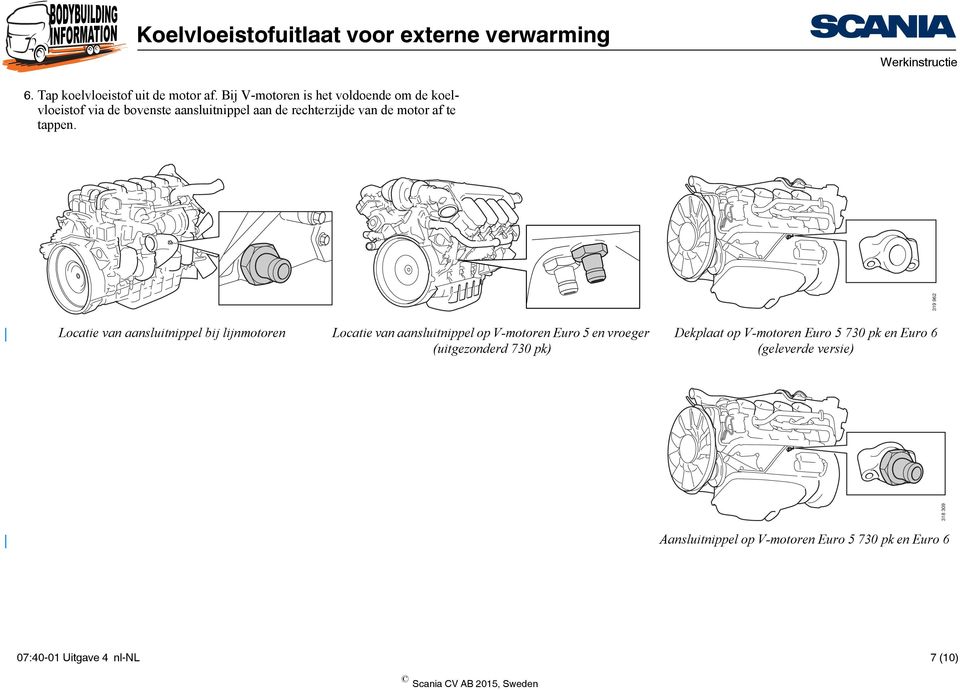 motor af te tappen.