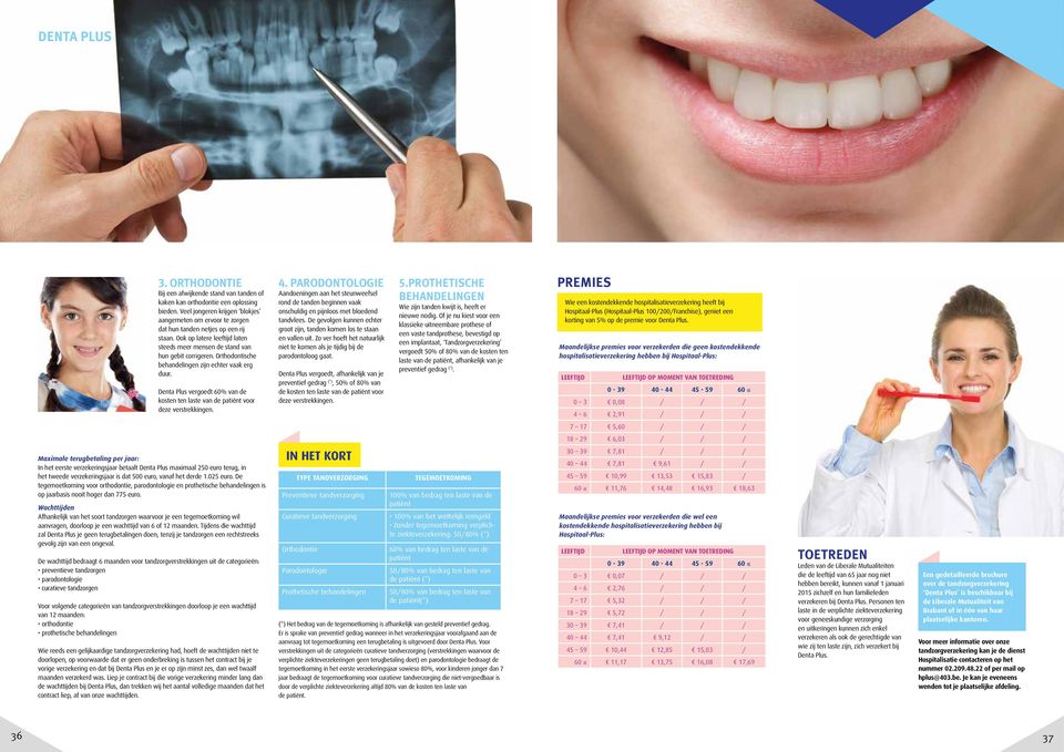 Orthodontische behandelingen zijn echter vaak erg duur. Denta Plus vergoedt 60% van de kosten ten laste van de patiënt voor deze verstrekkingen. 4.