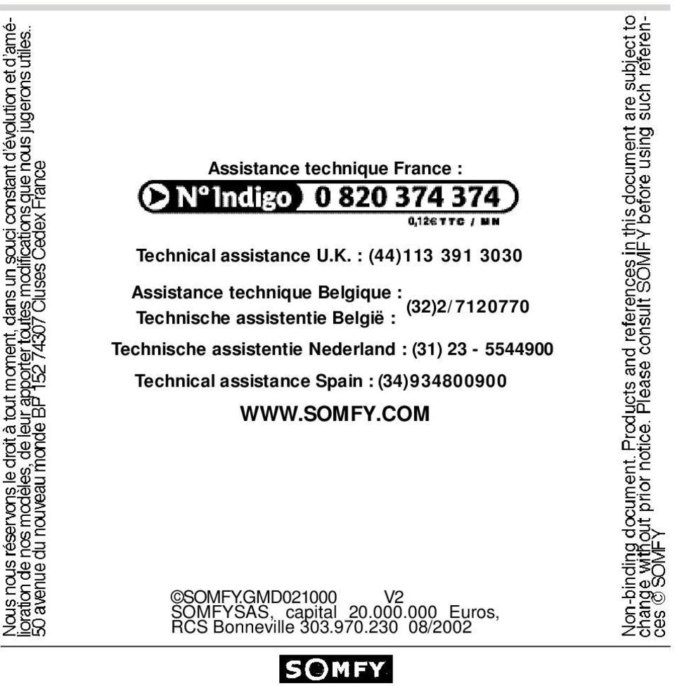 COM (32)2 / 7 1 2 0 7 7 0 Technische assistentie Nederland : (31) 23-5544900 Technical