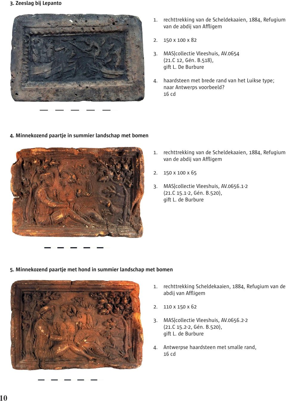rechttrekking van de Scheldekaaien, 1884, Refugium van de abdij van Affligem 2. 150 x 100 x 65 3. MAS collectie Vleeshuis, AV.0656.1-2 (21.C 15.1-2, Gén. B.520), gift L. de Burbure 5.