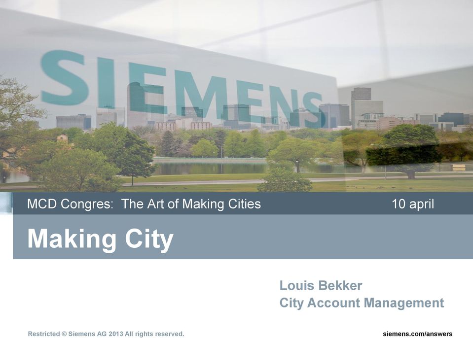 Making City Louis Bekker
