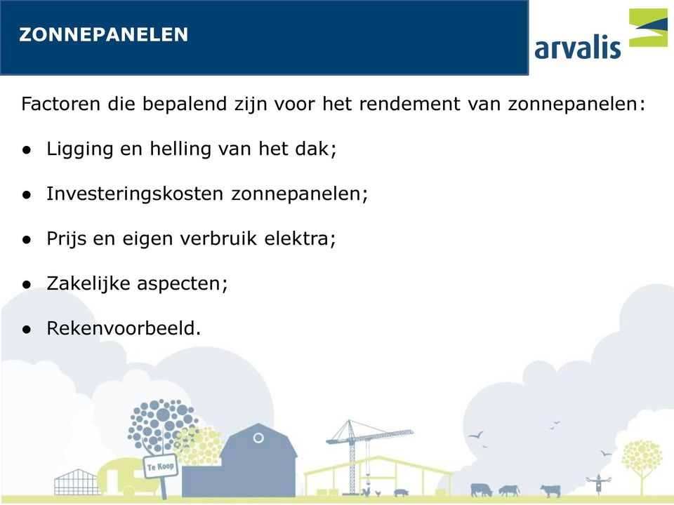 het dak; Investeringskosten zonnepanelen; Prijs en