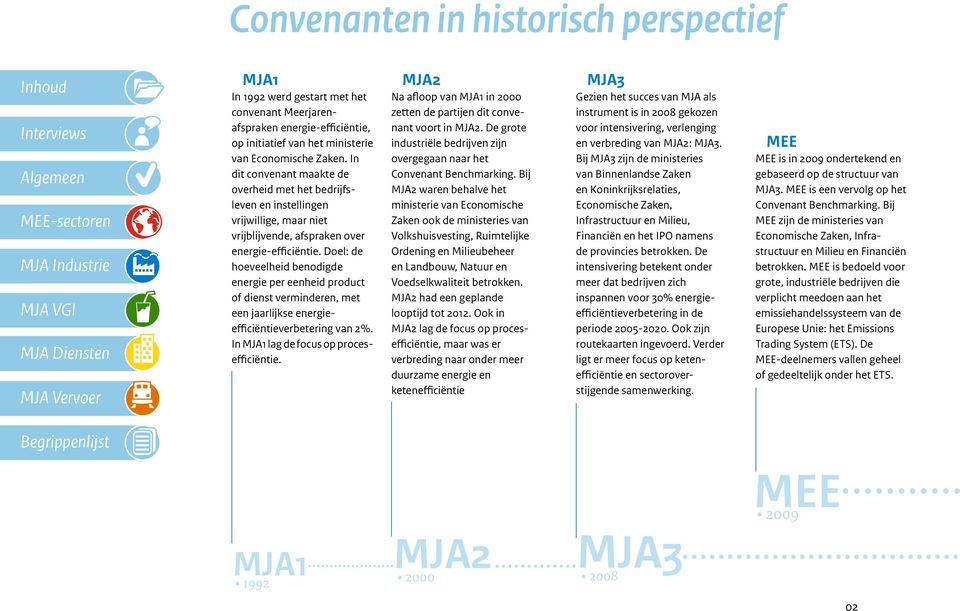 Doel: de hoeveelheid benodigde energie per eenheid product of dienst verminderen, met een jaarlijkse energieefficiëntieverbetering van 2%. In MJA1 lag de focus op proces efficiëntie.