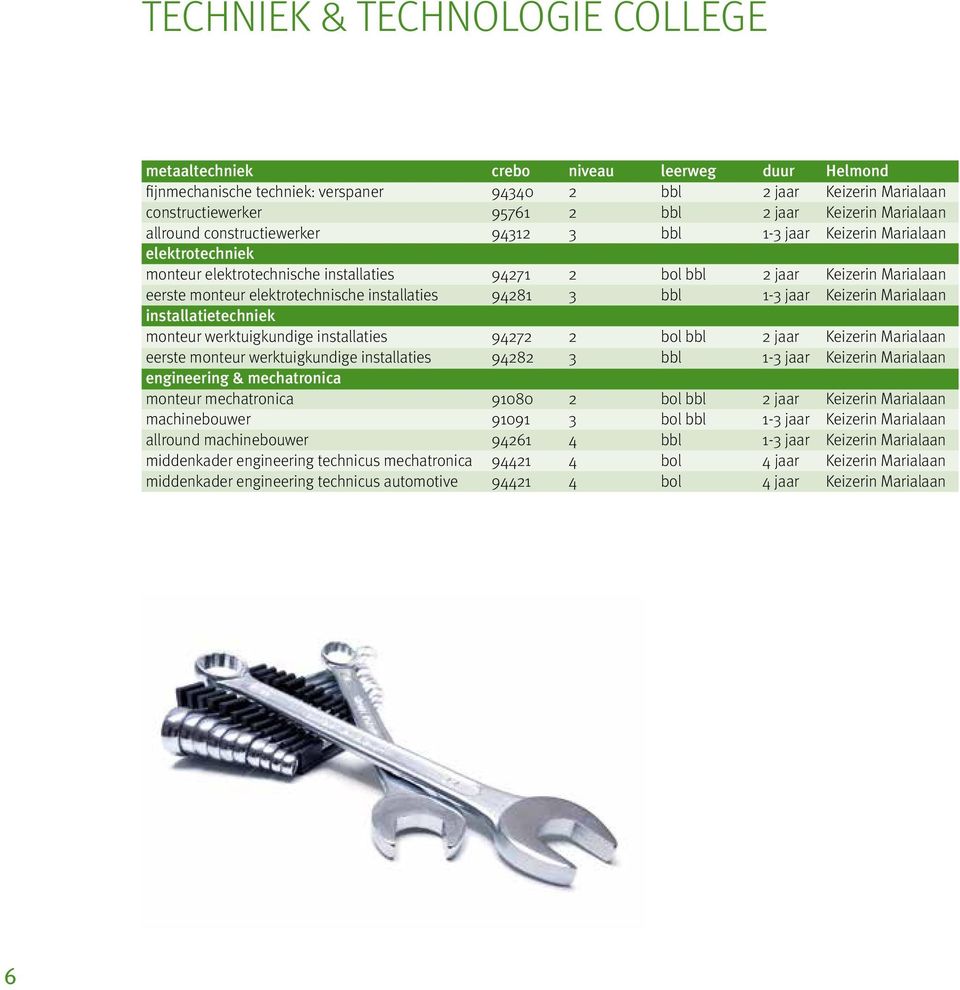 elektrotechnische installaties 94281 3 bbl 1-3 jaar Keizerin Marialaan installatietechniek monteur werktuigkundige installaties 94272 2 bol bbl 2 jaar Keizerin Marialaan eerste monteur