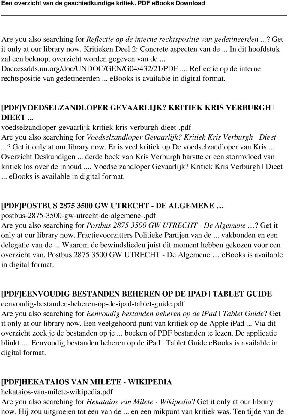 .. ebooks is available in digital format. [PDF]VOEDSELZANDLOPER GEVAARLIJK? KRITIEK KRIS VERBURGH DIEET... voedselzandloper-gevaarlijk-kritiek-kris-verburgh-dieet-.