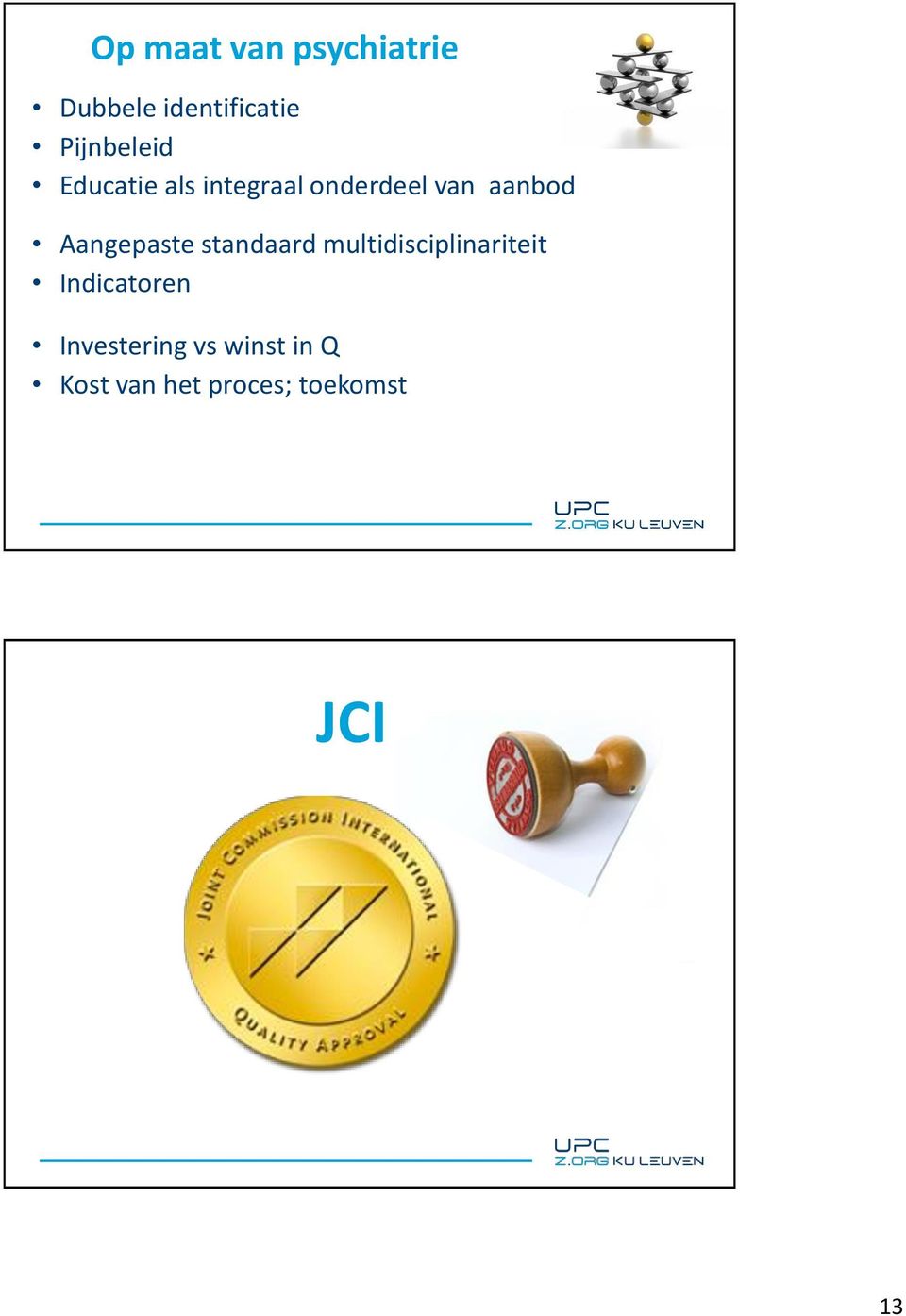 Aangepaste standaard multidisciplinariteit Indicatoren