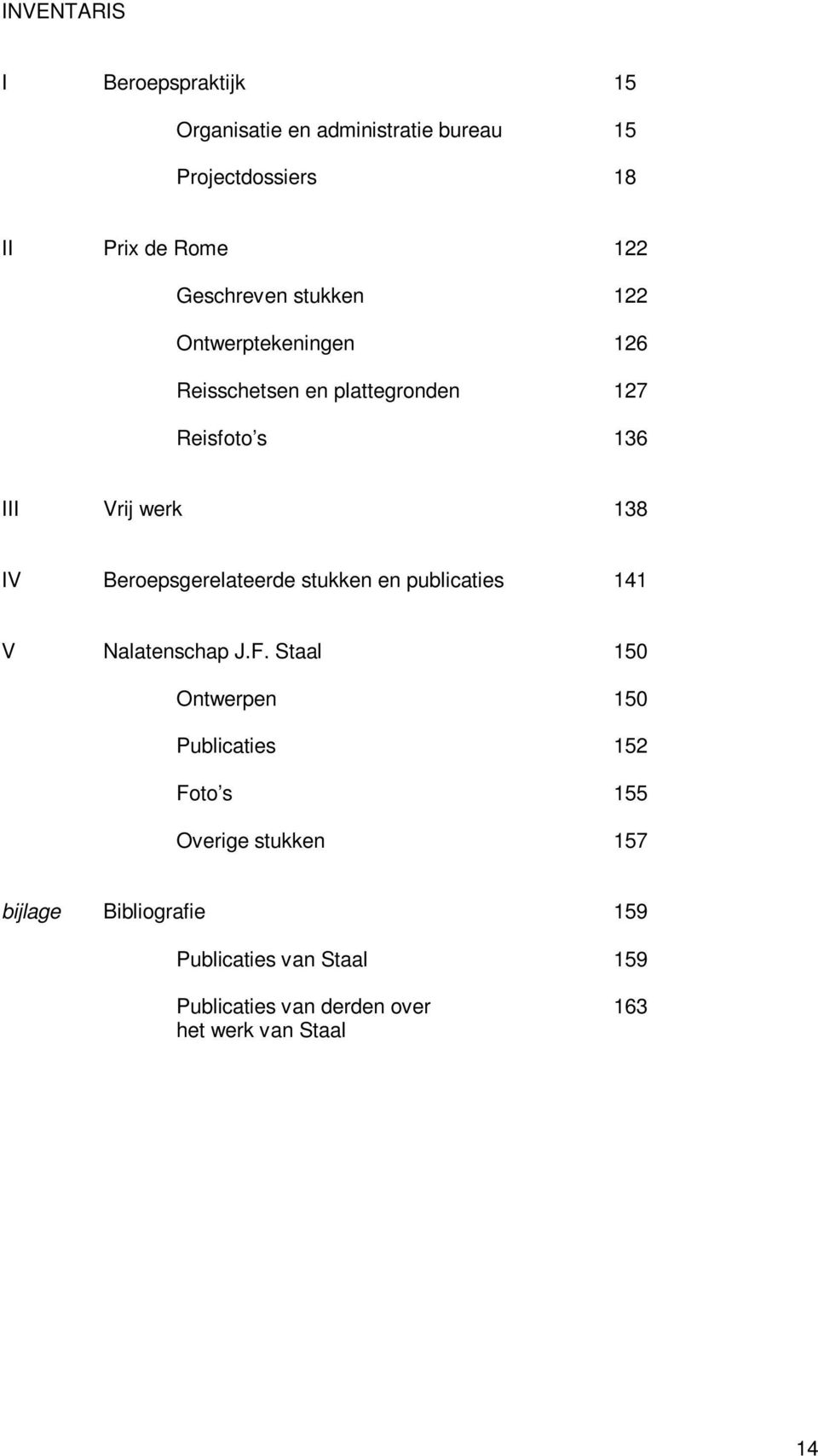 Beroepsgerelateerde stukken en publicaties 141 V Nalatenschap J.F.