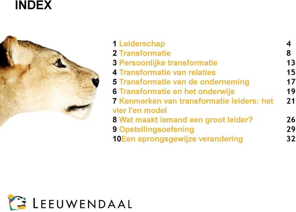 en het onderwijs 19 7 Kenmerken van transformatie leiders: het 21 vier I'en model 8