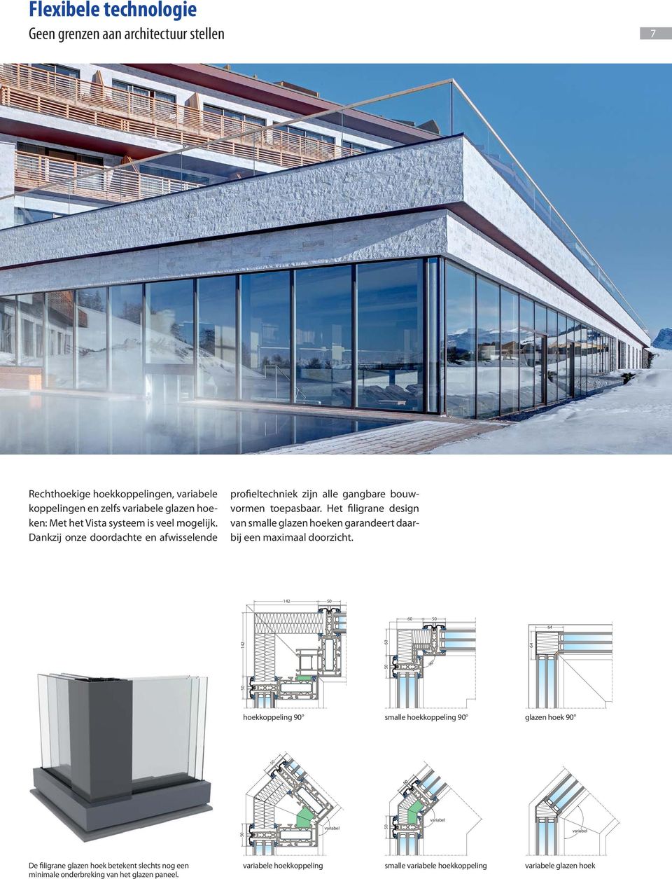 Het filigrane design van smalle glazen hoeken garandeert daarbij een maximaal doorzicht.