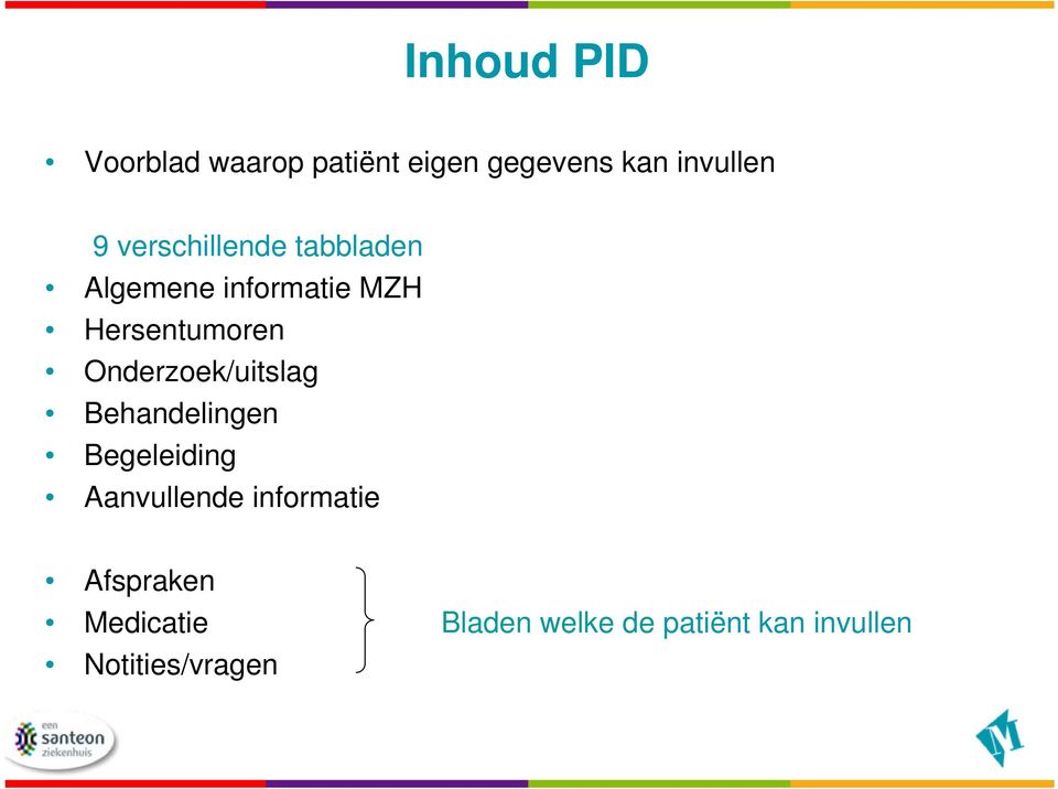 Onderzoek/uitslag Behandelingen Begeleiding Aanvullende informatie