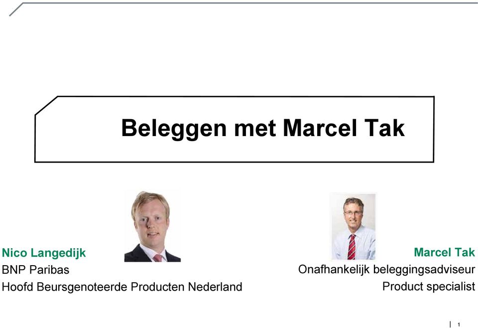 Producten Nederland Marcel Tak